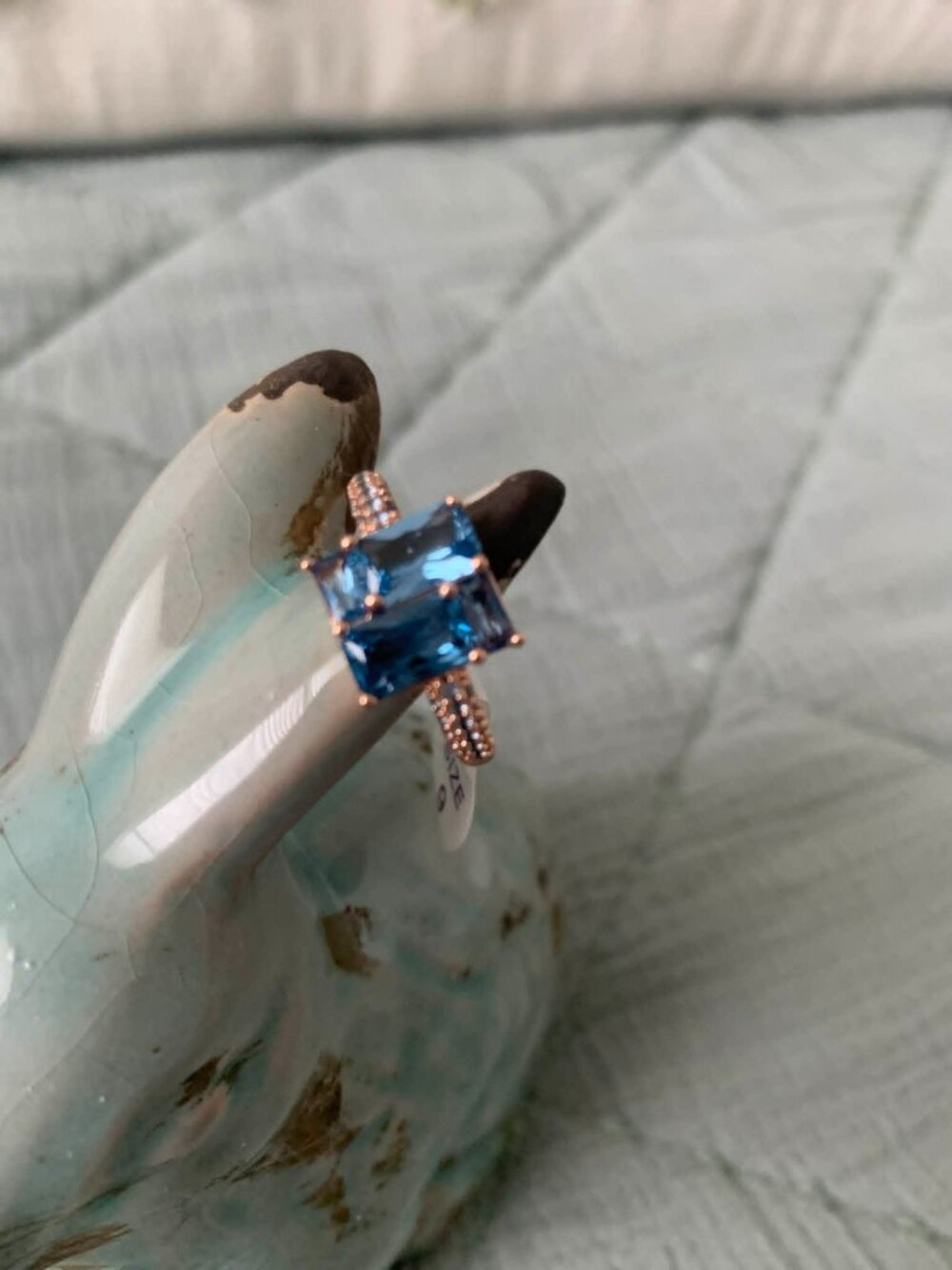 Bomb Party Ring - Lab Created Blue Topaz - NWT - Size 9